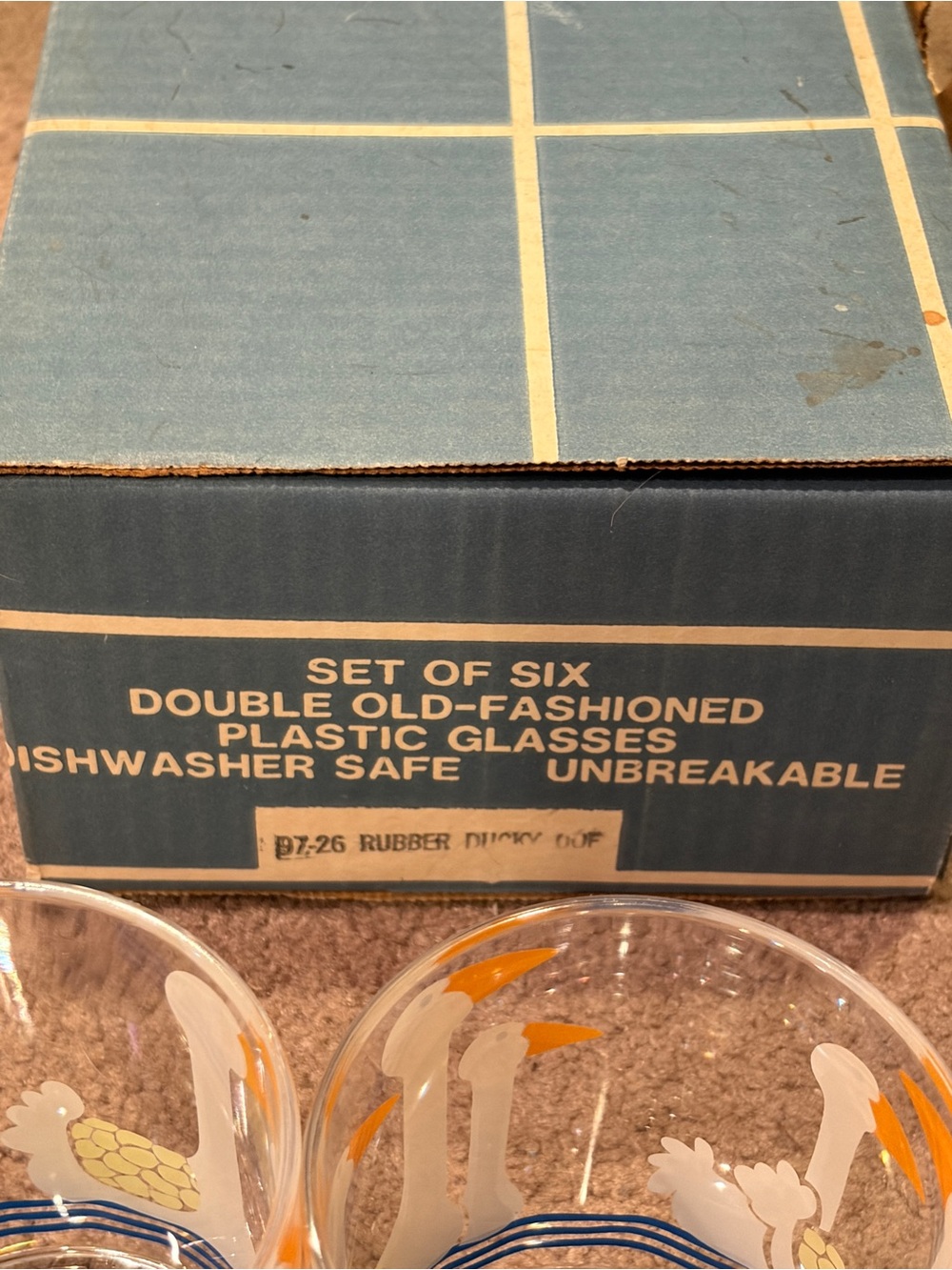 Stotter Vintage Acrylic Geese Tumblers Set 6 with Original Box Cottagecore Cute - Picture 6 of 11